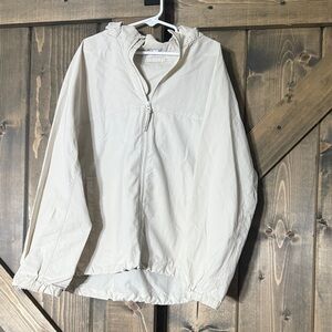 Uniqlo Light Tan Jacket Boy 9/10 with removable hood